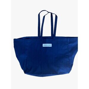 Serena & Lily Navy Blue Canvas Cotton Tote Bag Size XLarge  NEW